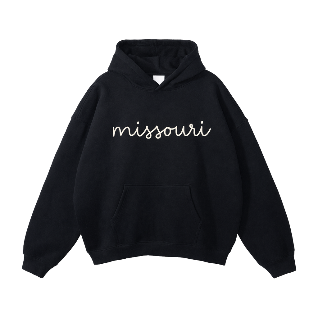 Collection 3 Missouri Oversize Fleeced Hoodie - Black front