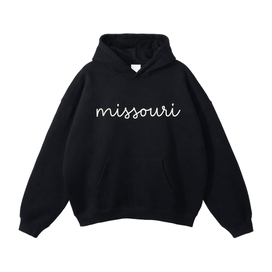 Collection 3 Missouri Oversize Fleeced Hoodie - Black front