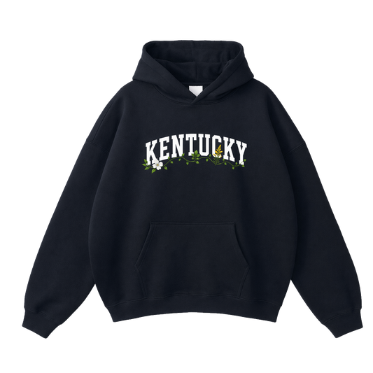 Collection 10 Kentucky Oversize Fleeced Hoodie - Black front