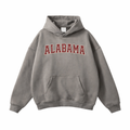 Collection 1 Alabama Oversize Fleeced Hoodie - Gray Coffee front