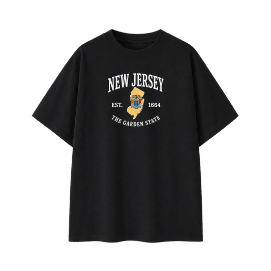 Collection 8 New Jersey Essential Cotton T-Shirt - Black front