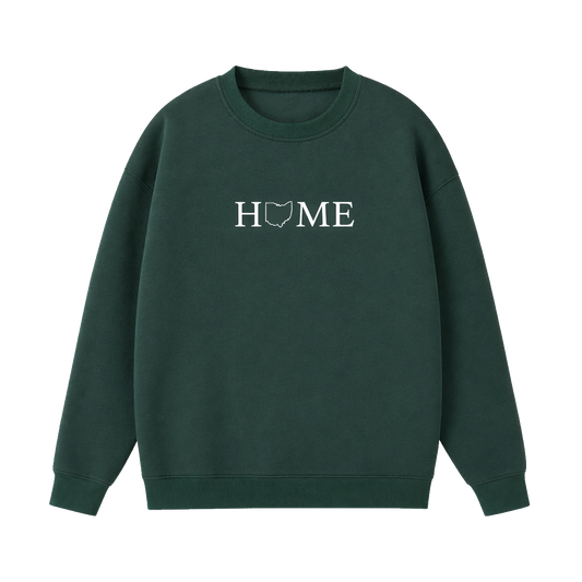 Collection 5 Ohio Essential Heavyweight Crewneck Sweatshirt - Dark Green front