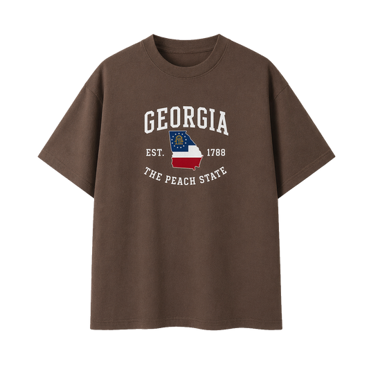 Collection 8 Georgia Essential Cotton T-Shirt - Coffee front
