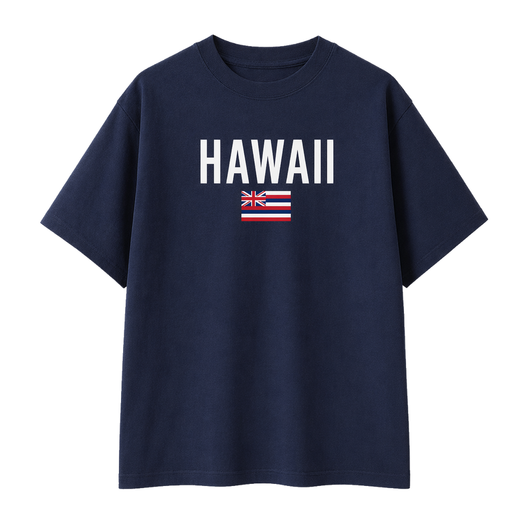 Collection 7 Hawaii Essential Cotton T-Shirt - Navy Blue front