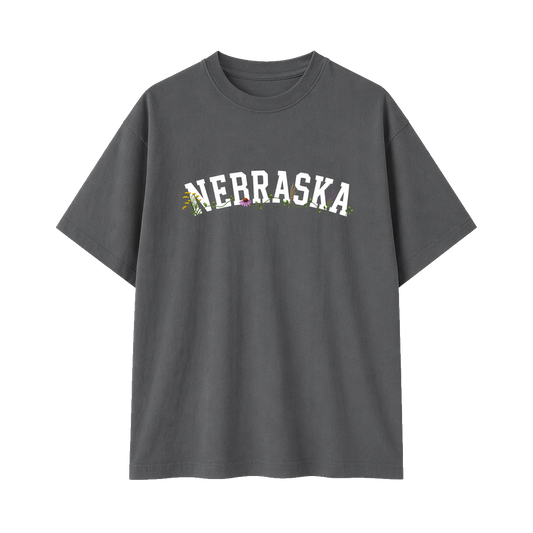Collection 10 Nebraska Essential Cotton T-Shirt - Dark Gray front