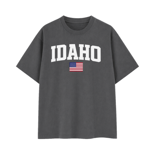 Collection 2 Idaho Essential Cotton T-Shirt - Dark Gray front