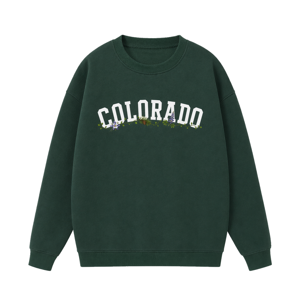 Collection 10 Colorado Essential Heavyweight Crewneck Sweatshirt - Dark Green front
