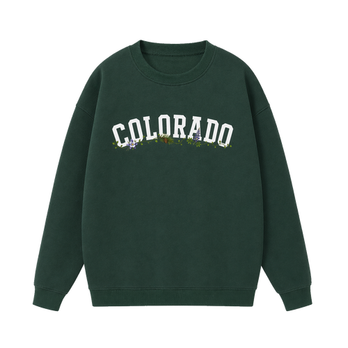 Collection 10 Colorado Essential Heavyweight Crewneck Sweatshirt - Dark Green front