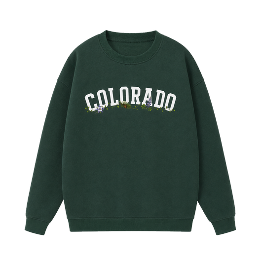 Collection 10 Colorado Essential Heavyweight Crewneck Sweatshirt - Dark Green front