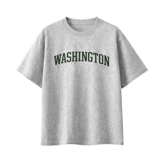 Collection 1 Washington Essential Cotton T-Shirt - White Gray front