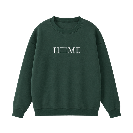 Collection 5 Wyoming Essential Heavyweight Crewneck Sweatshirt - Dark Green front