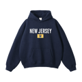 Collection 7 New Jersey Oversize Fleeced Hoodie - Navy Blue front