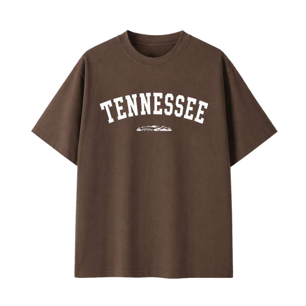 Collection 9 Tennessee Essential Cotton T-Shirt - Coffee front