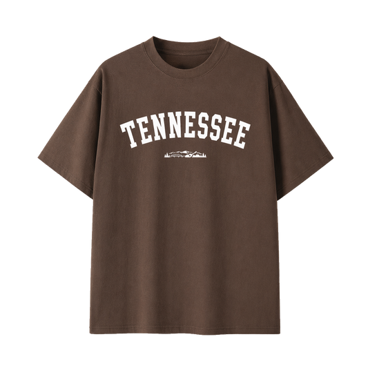 Collection 9 Tennessee Essential Cotton T-Shirt - Coffee front