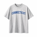 Collection 1 Connecticut Essential Cotton T-Shirt - White Gray front
