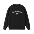 Collection 6 Minnesota Essential Heavyweight Crewneck Sweatshirt - Black front