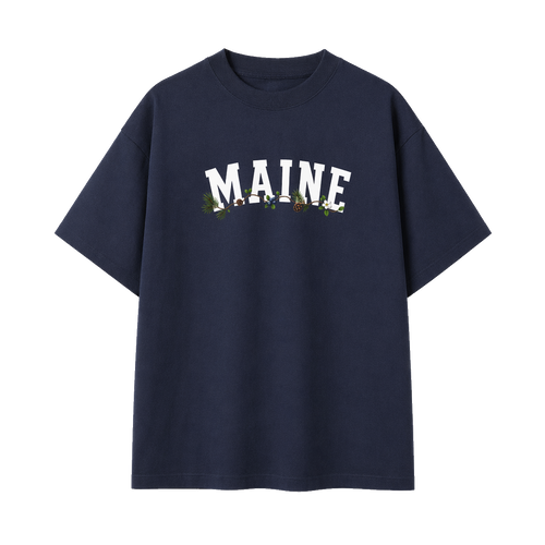Collection 10 Maine Essential Cotton T-Shirt - Navy Blue front