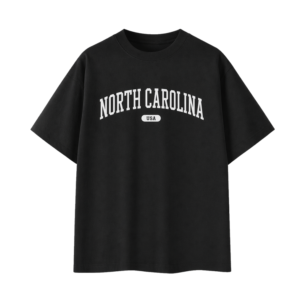 Collection 4 North Carolina Essential Cotton T-Shirt - Black front