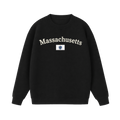 Collection 6 Massachusetts Essential Heavyweight Crewneck Sweatshirt - Black front