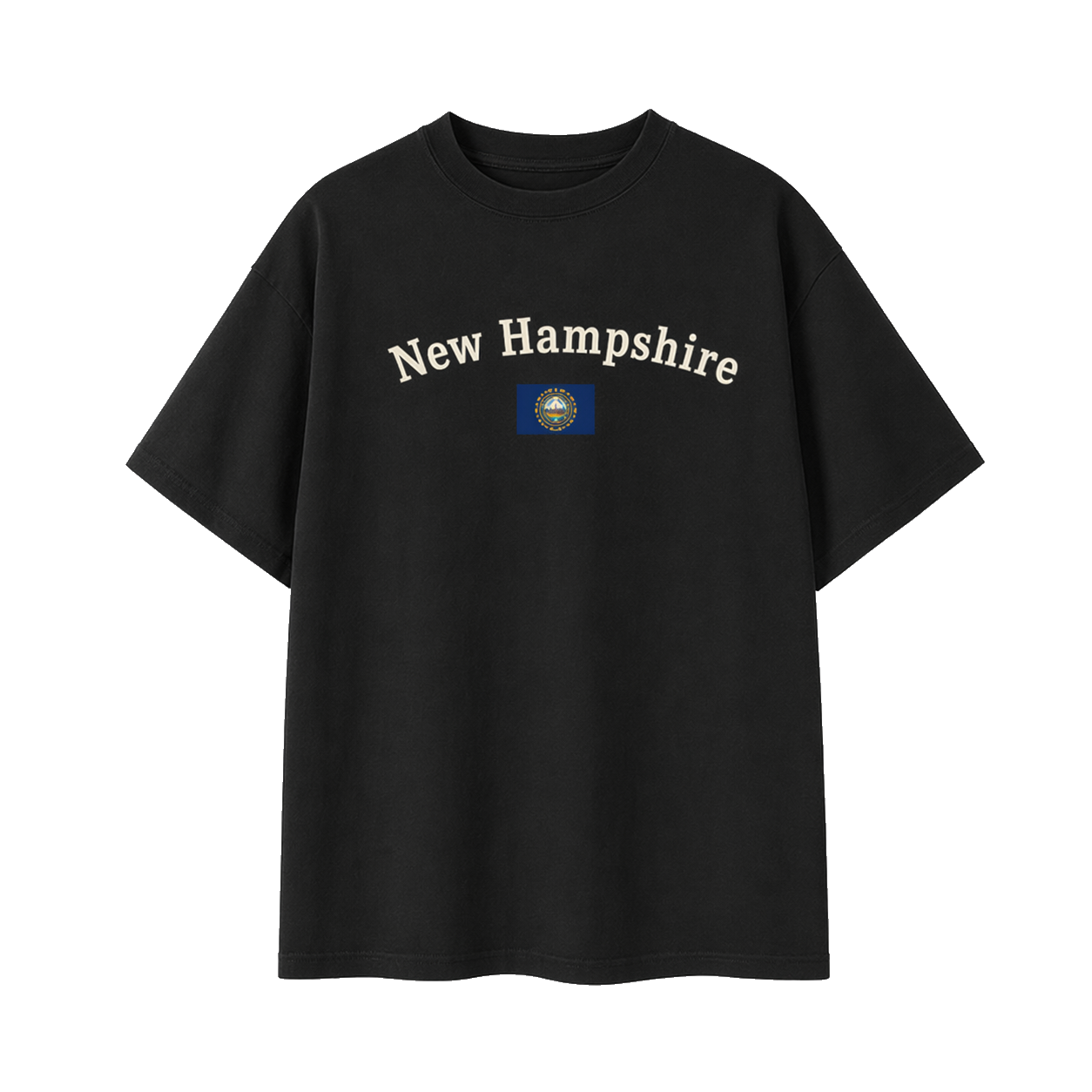 Collection 6 New Hampshire Essential Cotton T-Shirt - Black front