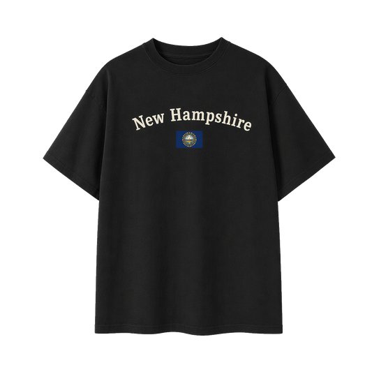 Collection 6 New Hampshire Essential Cotton T-Shirt - Black front