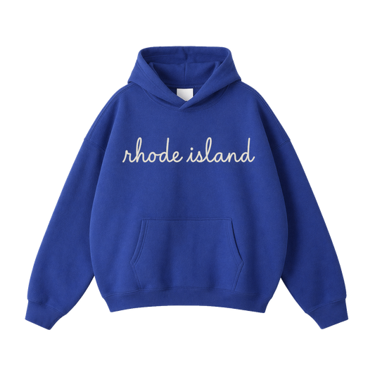Collection 3 Rhode Island Oversize Fleeced Hoodie - Klein Blue front