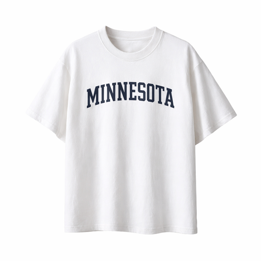Collection 1 Minnesota Essential Cotton T-Shirt - White front