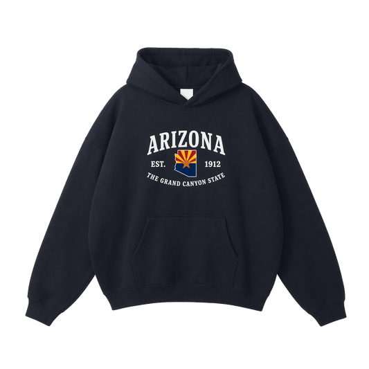 Collection 8 Arizona Oversize Fleeced Hoodie - Black front