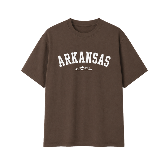 Collection 9 Arkansas Essential Cotton T-Shirt - Coffee front