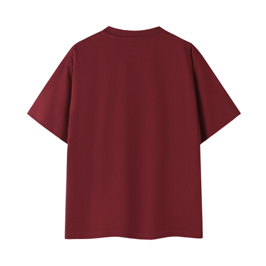 Collection 1 West Virginia Essential Cotton T-Shirt - Wine Gray behind